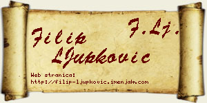Filip LJupković vizit kartica